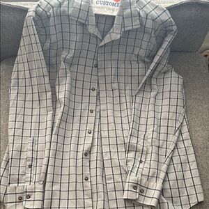 Men's Grey Checkered Shirt